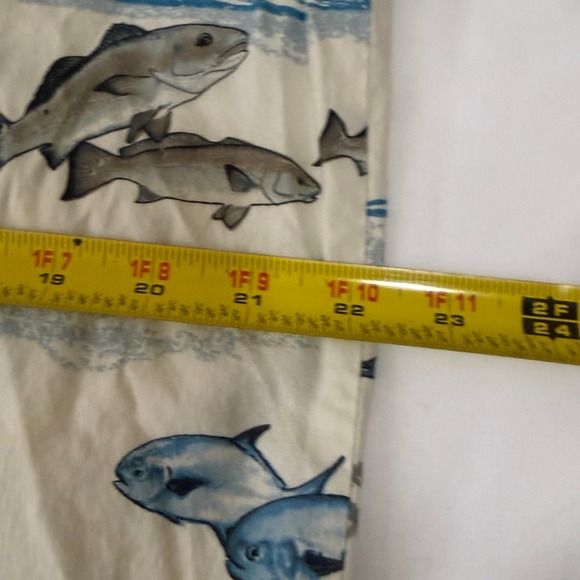 Guy Harvey Mens Button Up Shirt Fish Print Short Sleeve Casual Beach Vacation XL - Picture 10 of 11